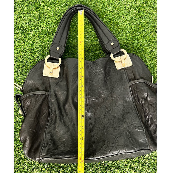 Junior Drake Black Leather Purse with Gold Tone Hardware - Picture 4 of 14